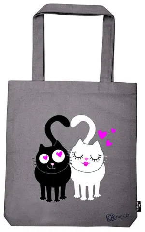Bolsa de Tela de la Compra Ed Gatos Love