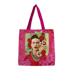 BOLSA ALGODON FRIDA KAHLO GRANDE ROSA BOLSA ALGODON FRIDA KAHLO GRANDE ROSA
