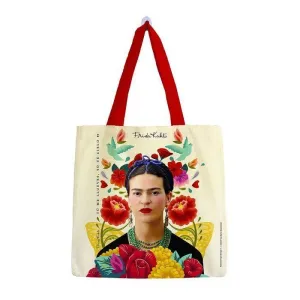Bolsa Algodon Frida Kahlo Pequeña Alas Amarillas