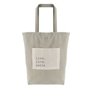 BOLSA TELA ALGODON BOLSILLO GRIS