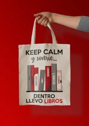 BOLSA TELA ALGODON PERSONALIZADA KEEP CALM Y SONRIE