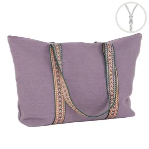 Bolso con Cremallera Detalle Cinta Lila