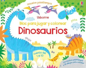 Dinosaurios Bloc para Jugar y Colorear
