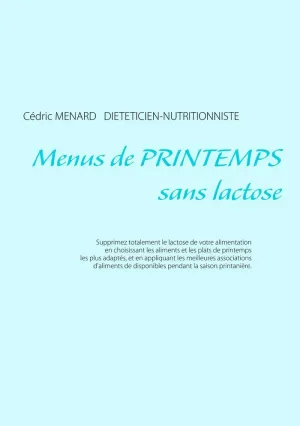 MENUS DE PRINTEMPS SANS LACTOSE