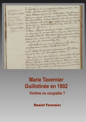 Marie Tavernier Guillotinée en 1802