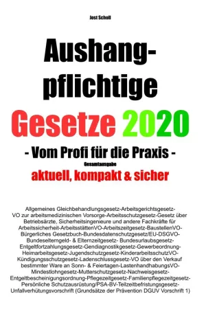 AUSHANGPFLICHTIGE GESETZE 2020 GESAMTAUSGABE