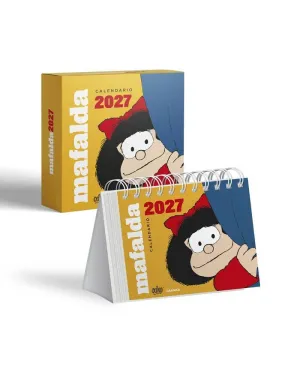 Calendario 2027 Mafalda Escritorio Amarillo con Caja