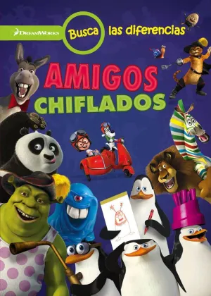 Dreamworks. Busca las Diferencias. Amigos Chiflados.