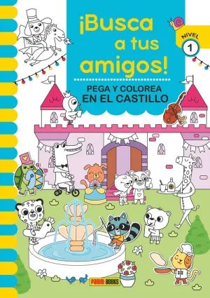 ¡Busca a Tus Amigos! Pega y Colorea en el Castillo