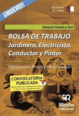 Bolsa de Trabajo. Jardinero, Electricista, Conductor y Pintor. Diputación Provin
