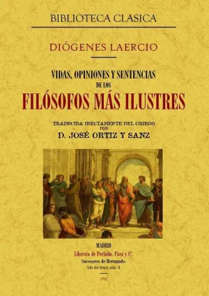 Vidas, Opiniones y Sentencias de los Filósofos Más Ilustres